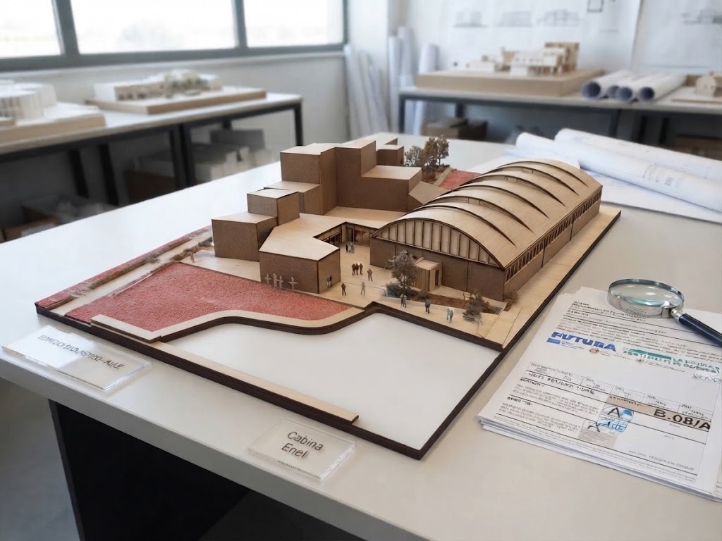 Modello architettonico della nuova sede di ITS DEMOS Academy