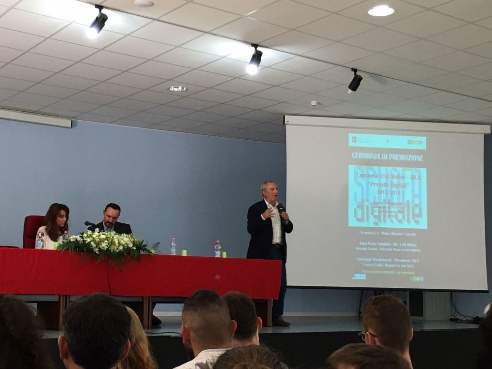 Isernia 30 maggio 2018: Cerimonia di premiazione concorso Progetti Digitali AICA